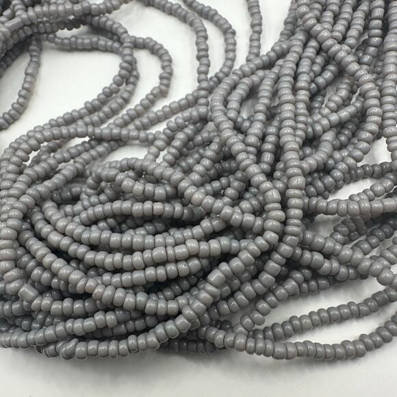Purple grey chunky beaded necklace Multi strand Beads Statement Silver tone - Picture 7 of 8